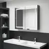 Image de VidaXL Armoire Salle de Bain LED Gris