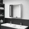 Image de vidaXL Armoire de salle de bain à miroir LED - Gris béton