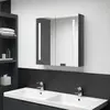 Image de vidaXL LED Gris brillant 62x14x60 cm