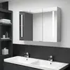 Image de Armoire de salle de bain à miroir LED Vidaxl - Gris béton