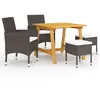 Image de vidaXL Ensemble à manger 5 pcs - Marron