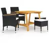 Image de VIDAXL Set Extérieur 5 pcs - Noir