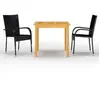 Image de VIDAXL Jardin Ensemble 3 pcs - Noir