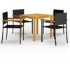 Image de VIDAXL Extérieur Ensemble 5 pcs - Noir