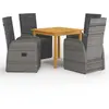 Image de Ensemble à manger vidaXL 5 pcs - Gris