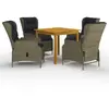Image de vidaXL Ensemble de salle à manger de jardin 5 pcs Marron