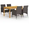 Image de vidaXL Ensemble à manger de jardin 5 pcs - Marron