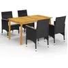 Image de vidaXL Ensemble 5 pcs Noir