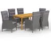 Image de vidaXL Ensemble de salle à manger 7 pcs - Gris