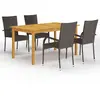 Image de vidaXL Ensemble de jardin 5 pcs - Marron