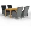 Image de vidaXL Ensemble de salle à manger de jardin 5 pcs - Gris clair
