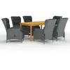 Image de vidaXL Ensemble salle à manger jardin 7 pcs gris clair