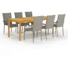 Image de vidaXL Ensemble à manger de jardin 7 pcs - Gris