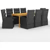 Image de VIDAXL Ensemble à manger de jardin 9 pcs - Noir