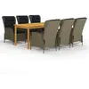 Image de VIDAXL Ensemble de salle à manger de jardin 7 pcs - Marron