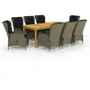 Image de vidaXL Ensemble salle à manger de jardin 9 pcs marron