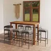 Image de vidaXL Ensemble de bar de jardin avec coussins 9 pcs - Gris