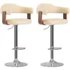 Image de VidaXL Tabourets de bar x2 - Crème