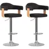 Image de vidaXL Tabourets de bar - Bois Similicuir