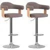 Image de VidaXL Tabourets de bar - Taupe (2 pcs)