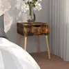 Image de vidaXL Table de chevet - Chêne fumé