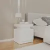 Image de vidaXL table de chevet blanc