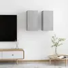 Image de vidaXL Meubles TV suspendus 2 pcs - Gris béton
