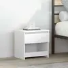 Image de VIDAXL Tables de Chevet Blanc Brillant Aggloméré