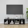 Image de vidaXL Meubles TV 4 pcs - Gris brillant
