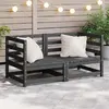 Image de vidaXL Canapés d'angle jardin 2 pcs gris