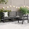 Image de vidaXL Salon de jardin 3 pcs - Gris
