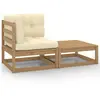 Image de Salon de jardin VIDAXL 2 pcs - Marron miel