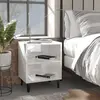 Image de vidaXL Table de chevet blanc brillant