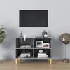 Image de vidaXL Meuble TV pieds bois massif