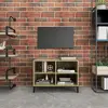 Image de VidaXL Meuble TV pieds métal chêne sonoma