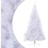 Image de vidaXL Sapin de Noël moitié - 210 cm - Blanc