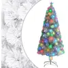 Image de vidaXL Arbre de Noël fibre optique 150 cm - Blanc