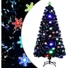 Image de vidaXL Sapin de Noël LED 120 cm - Noir