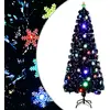 Image de vidaXL Sapin de Noël LED Fibre Optique - Noir 240 cm