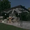 Image de vidaXL Tonnelle avec double toit et lumières LED 3x4 m Anthracite