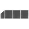 Image de vidaXL Panneau de clôture WPC 619x(105-186) cm Noir