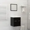 Image de vidaXL Ensemble de meubles de salle de bain - Noir
