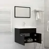 Image de vidaXL Ensemble de meubles de salle de bain - Noir