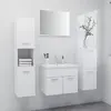 Image de VidaXL Ensemble meubles salle de bain - Blanc aggloméré