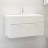 Image de vidaXL Armoire d'évier Blanc