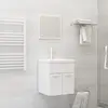 Image de vidaXL Ensemble Blanc Aggloméré