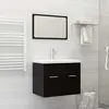 Image de vidaXL Noir Aggloméré