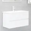 Image de vidaXL Blanc Bois d'ingénierie