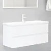 Image de VidaXL Armoire évier avec lavabo blanc 100x38.5x45 cm
