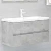 Image de vidaXL Armoire évier lavabo intégré - Gris béton
